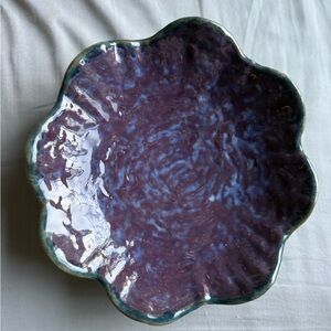 Handcrafted Purple Ceramic Bowl